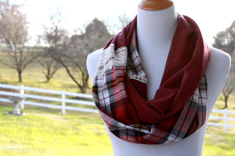 Simple Plaid Infinity Scarf