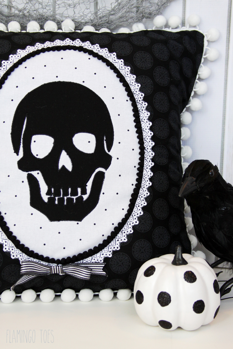 DIY Skeleton Cameo Pillow