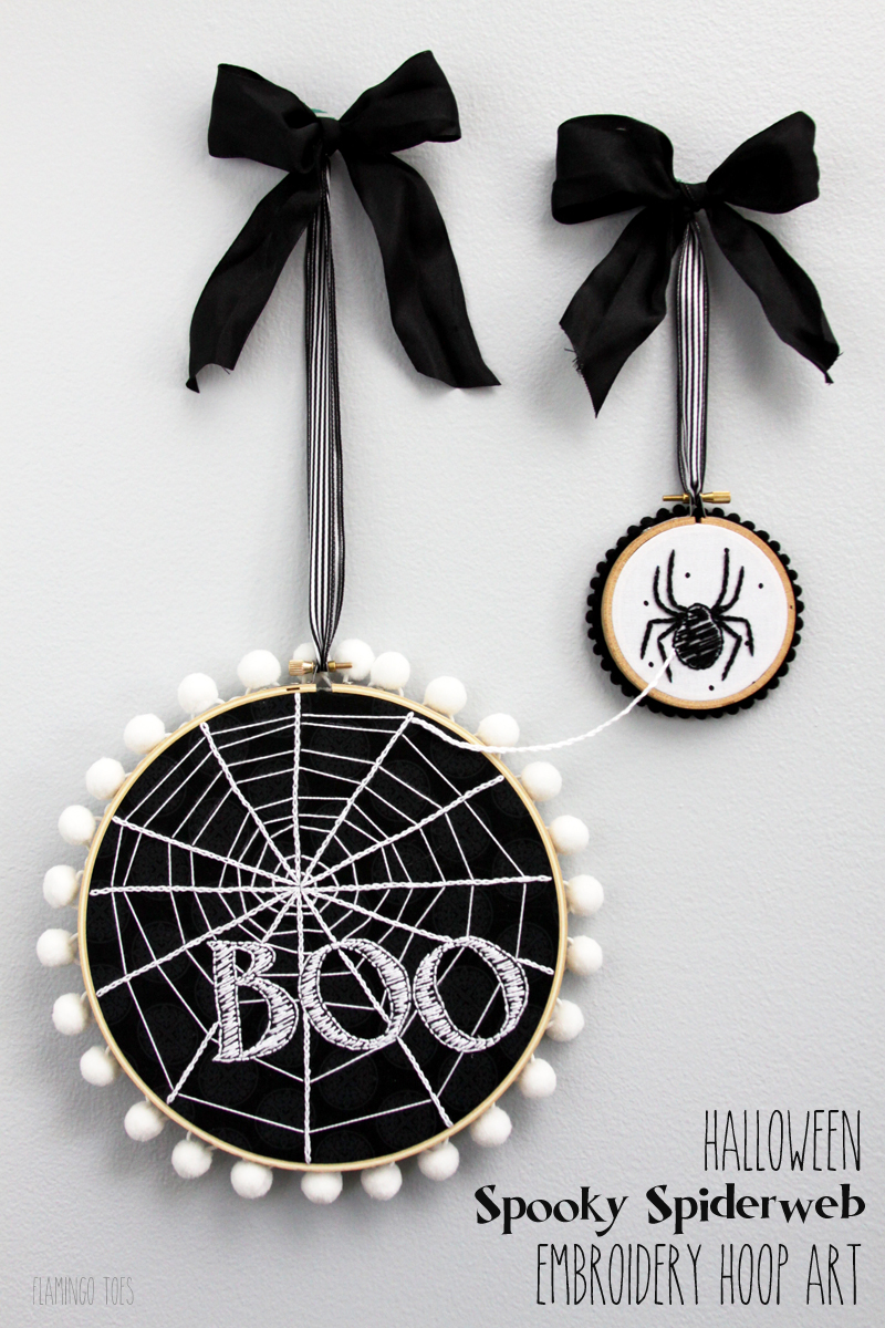 Halloween Spooky Spiderweb Hoop Art