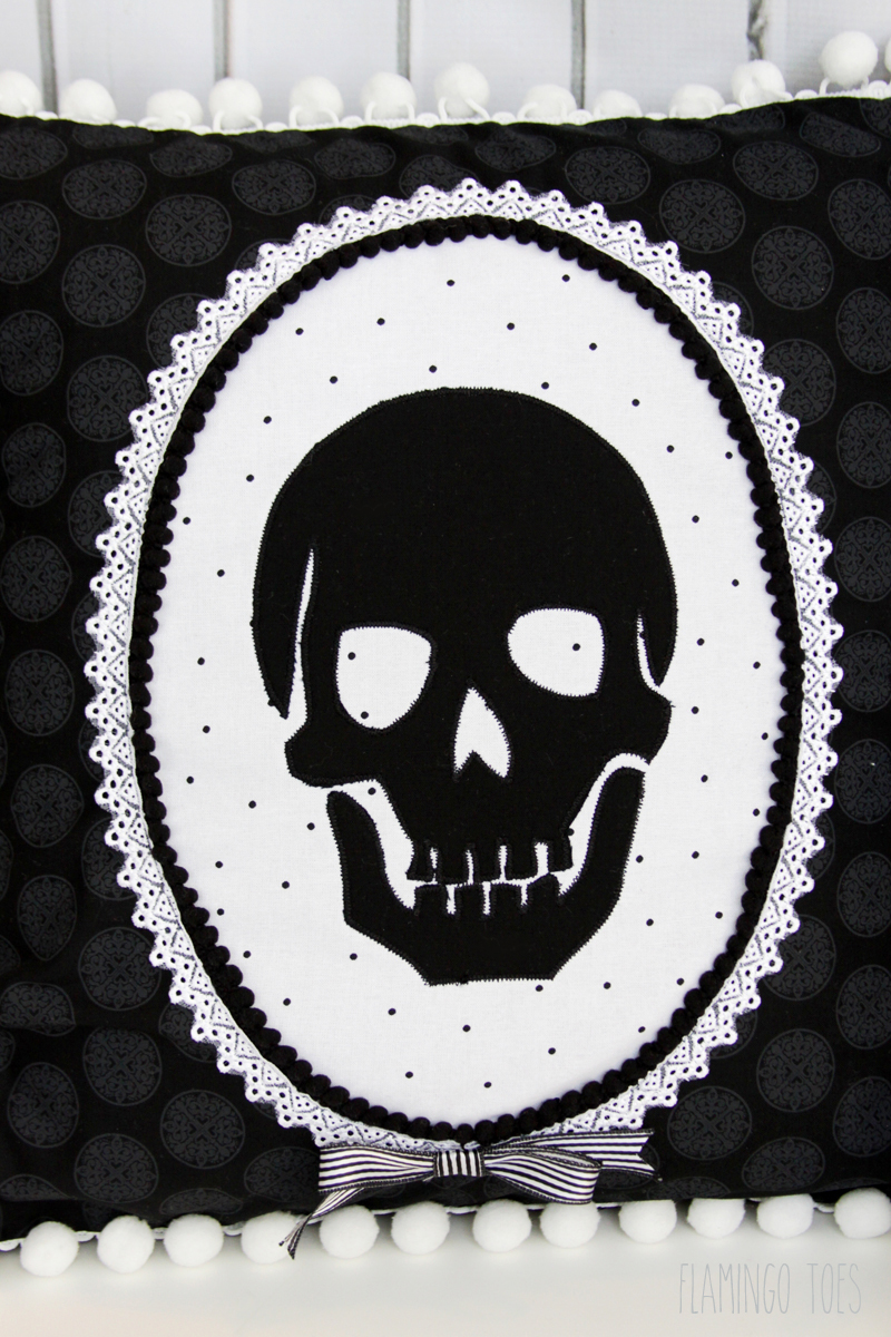 Skeleton Halloween Pillow