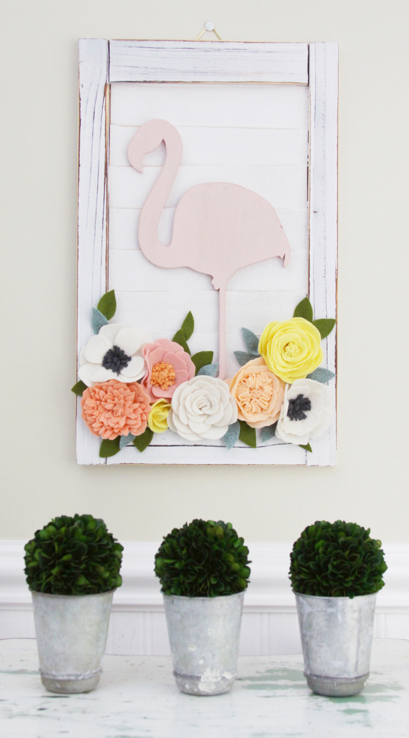 Flamingo Shutter Wall Art